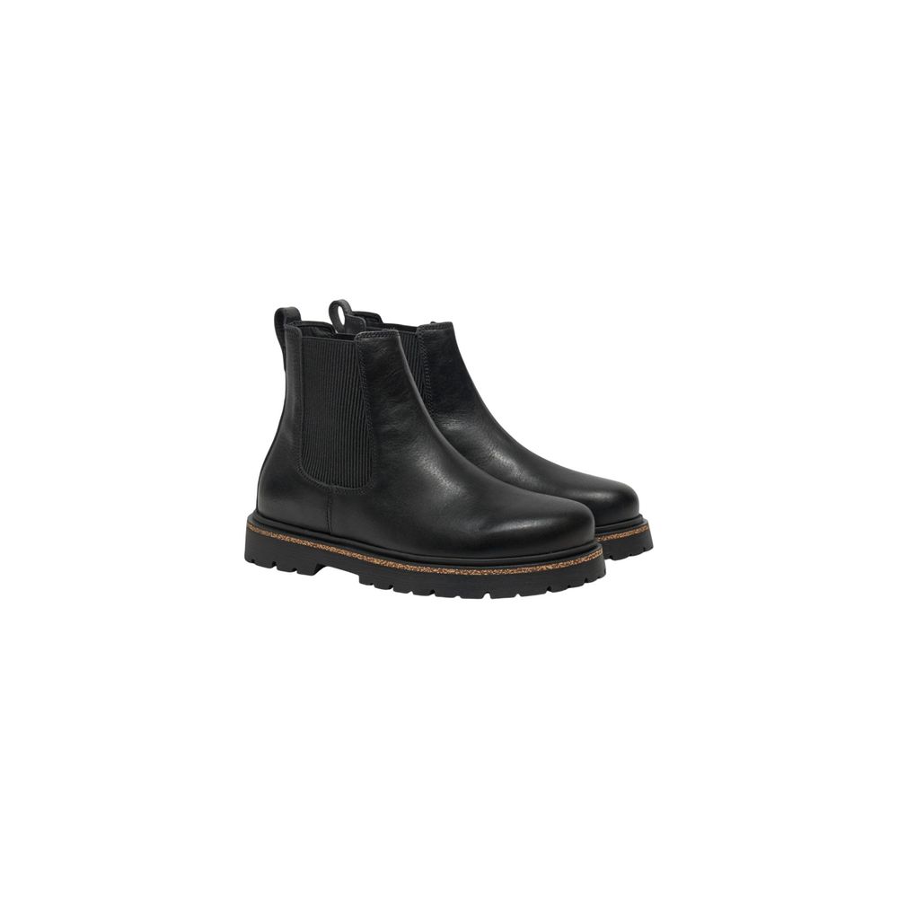 Birkenstock Highwood Slip On Black Leather Ankle Boots