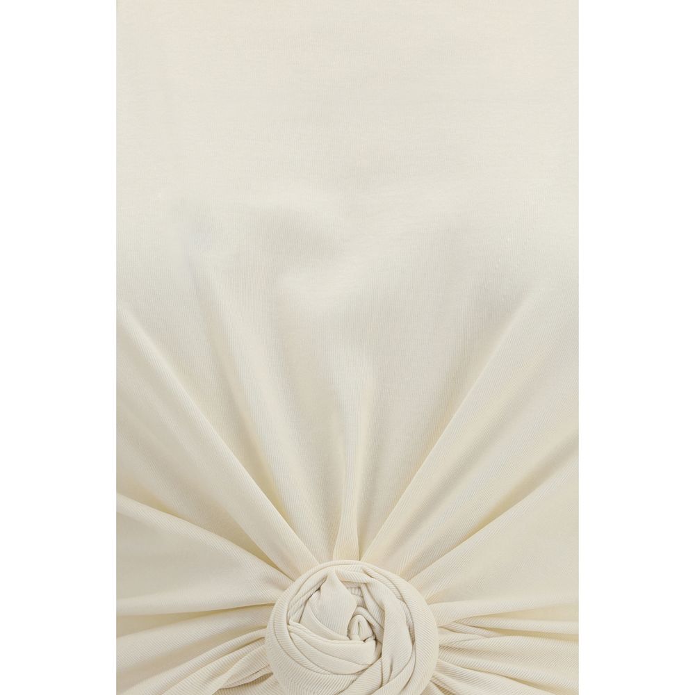 Magda Butrym Beige Cotton Sleeveless T-Shirt