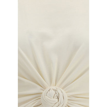 Magda Butrym Beige Cotton Sleeveless T-Shirt