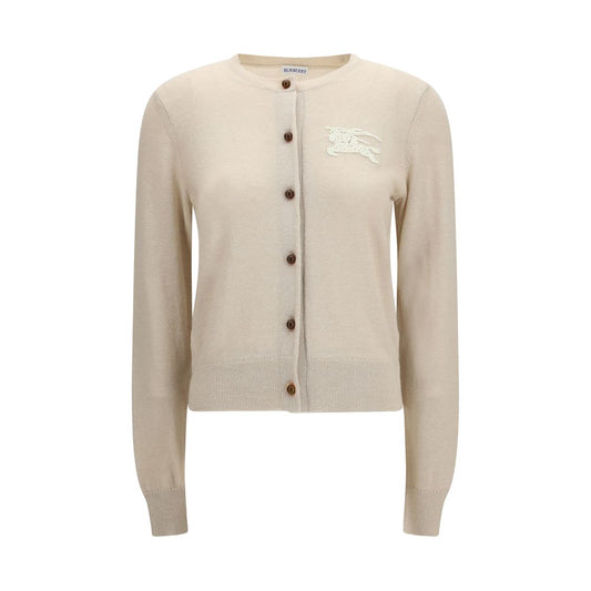 Burberry Beige Equestrian Knight Cardigan