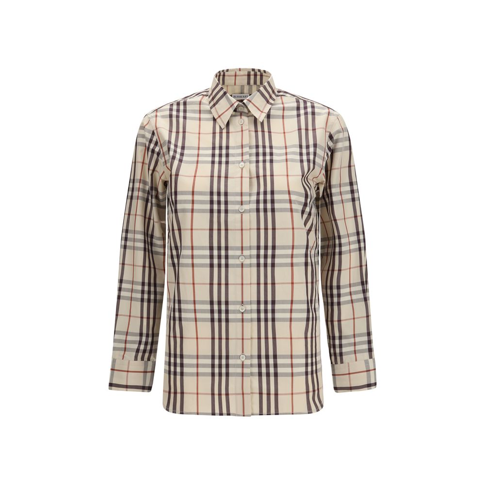 Burberry Beige Cotton Check Shirt