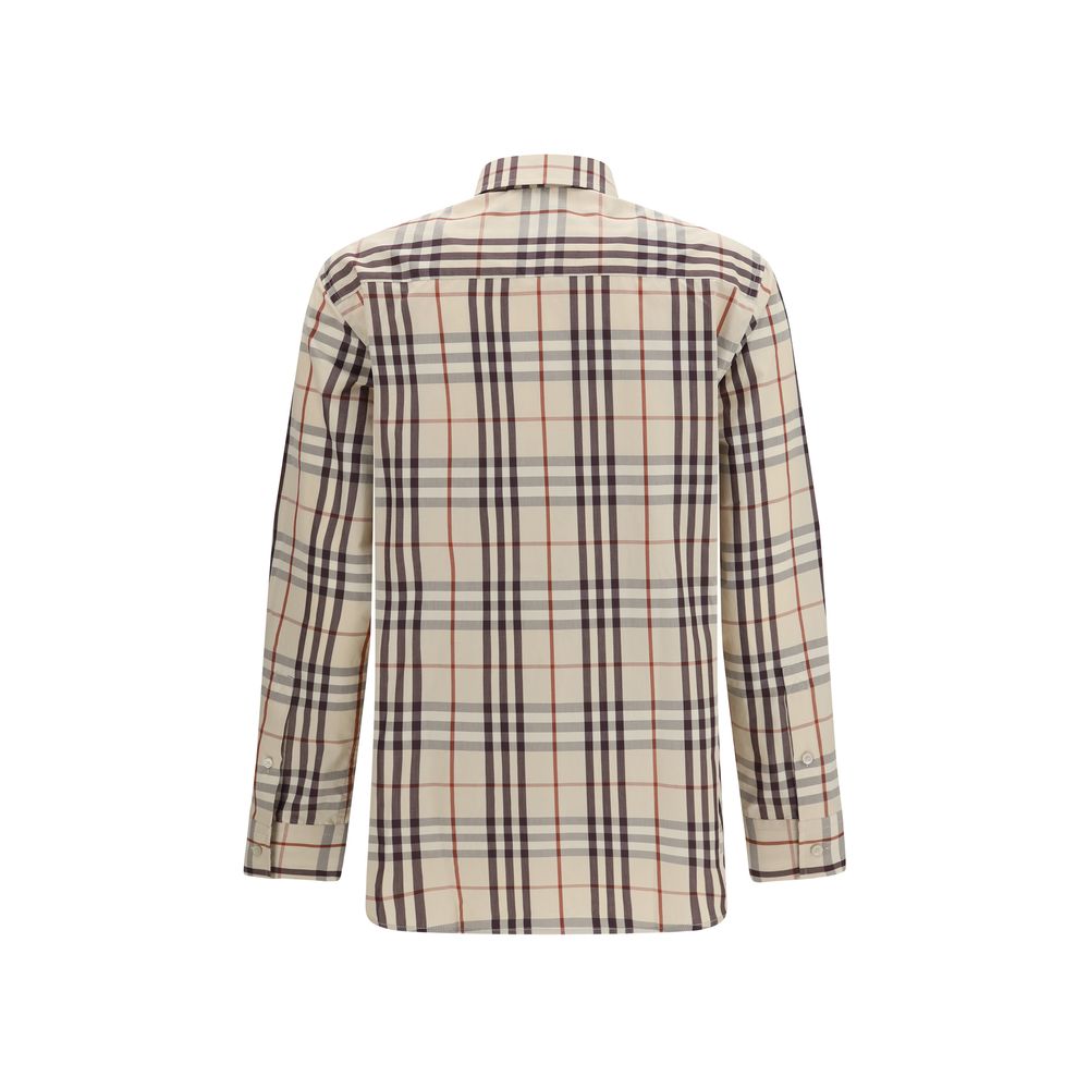 Burberry Beige Cotton Check Shirt