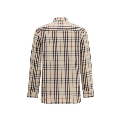 Burberry Beige Cotton Check Shirt