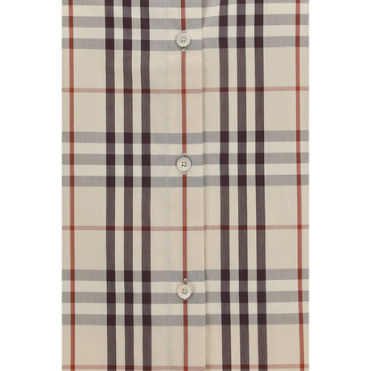 Burberry Beige Cotton Check Shirt