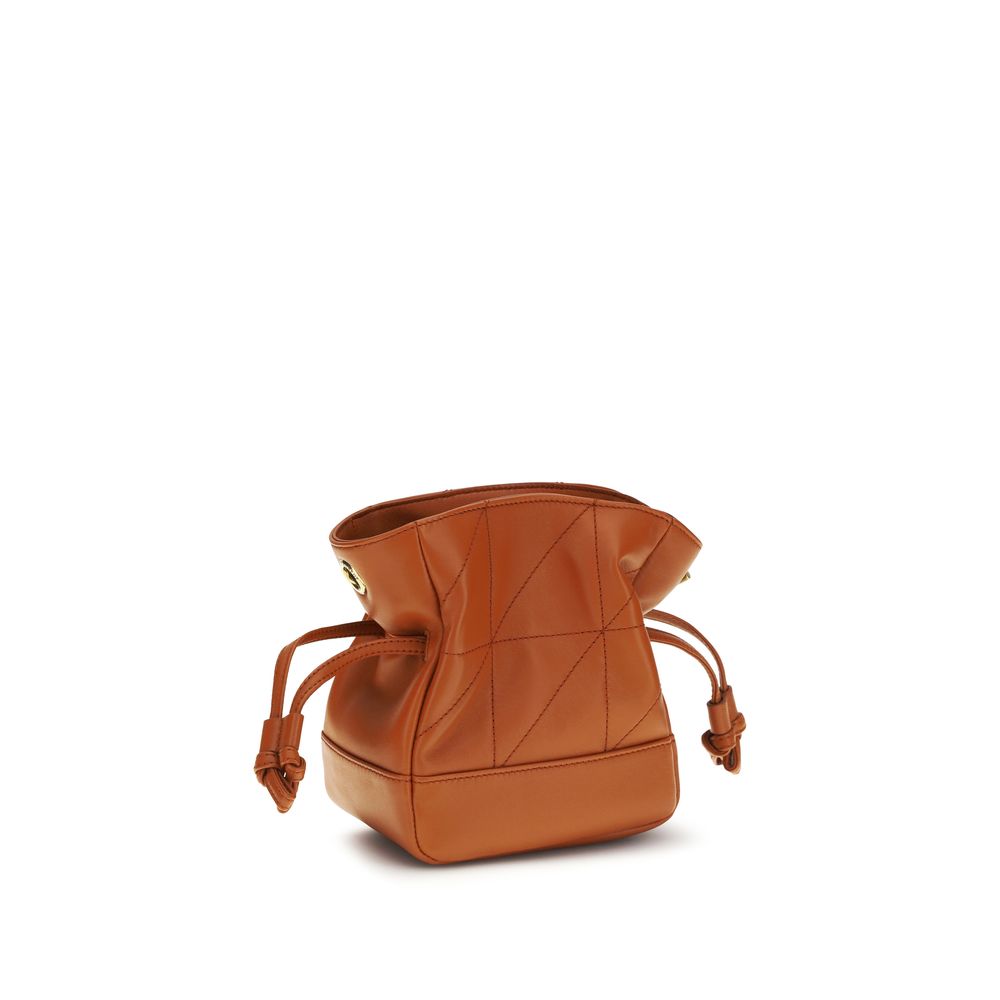 Saint Laurent Orange Lambskin Leather Jamie Mini Clutch Bag