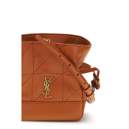 Saint Laurent Orange Lambskin Leather Jamie Mini Clutch Bag