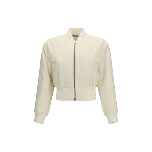 Balenciaga Beige Polyester Cropped Bomber Jacket