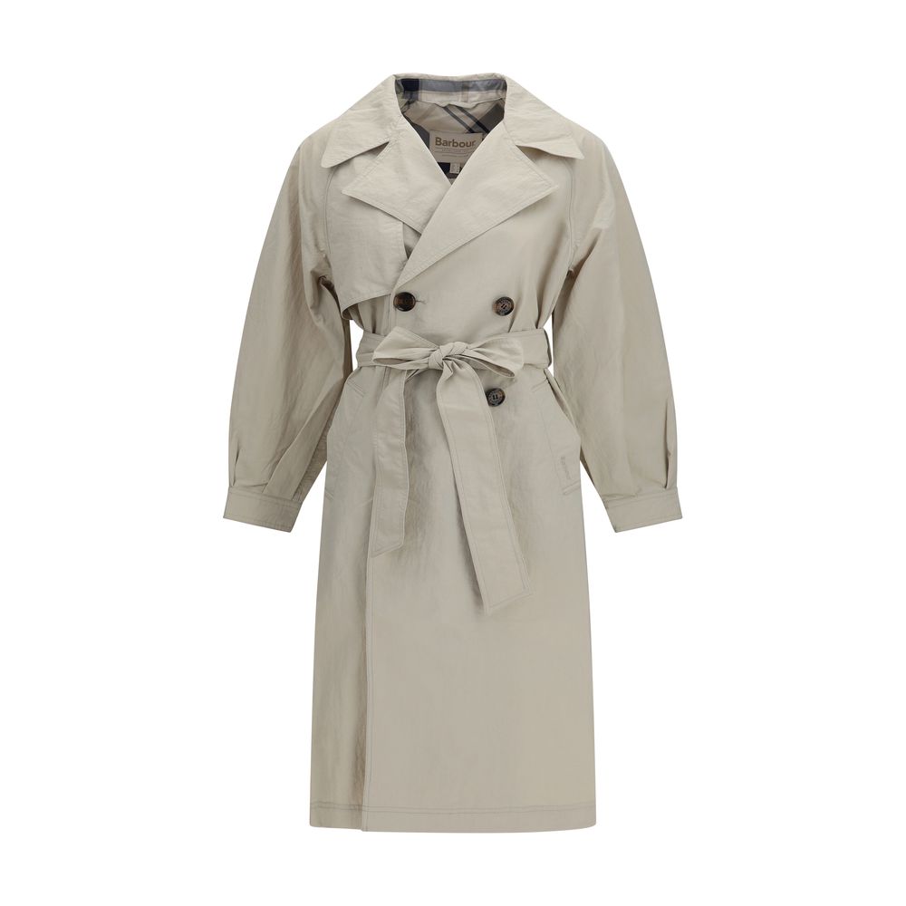 Barbour Layla Beige Polyamide Trench Coat
