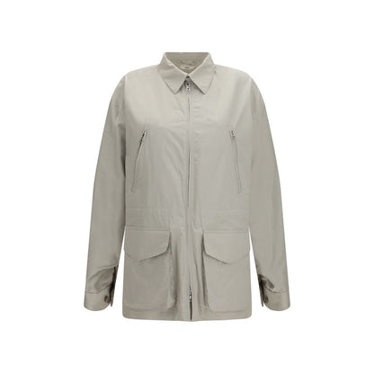 Rier Gray Cotton Zipped Pockets Jacket