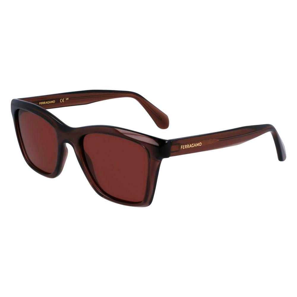 Ferragamo Unisex Sunglasses – Brown Injected Frame, Gradient Lenses