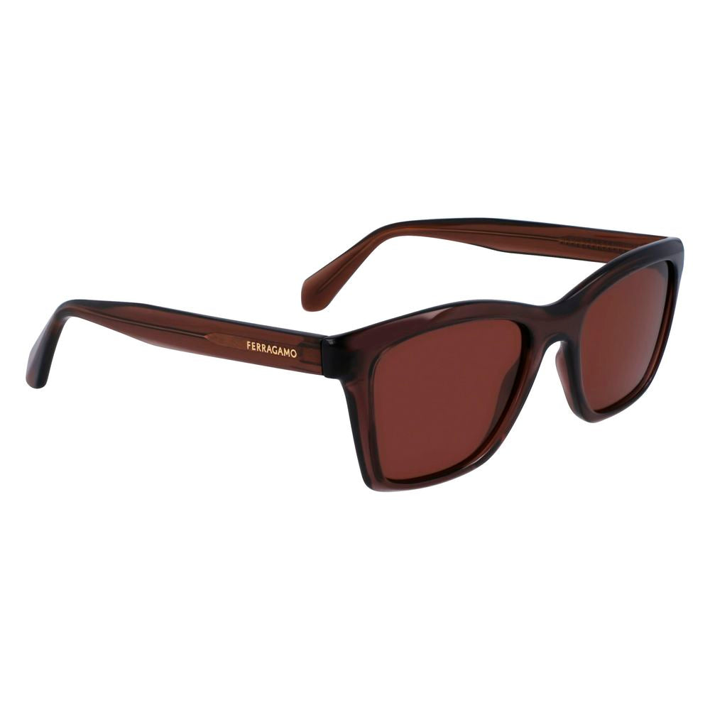Ferragamo Unisex Sunglasses – Brown Injected Frame, Gradient Lenses
