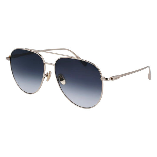 Ferragamo Men's Gold Metal Sunglasses – Stylish Design with Blue Lenses