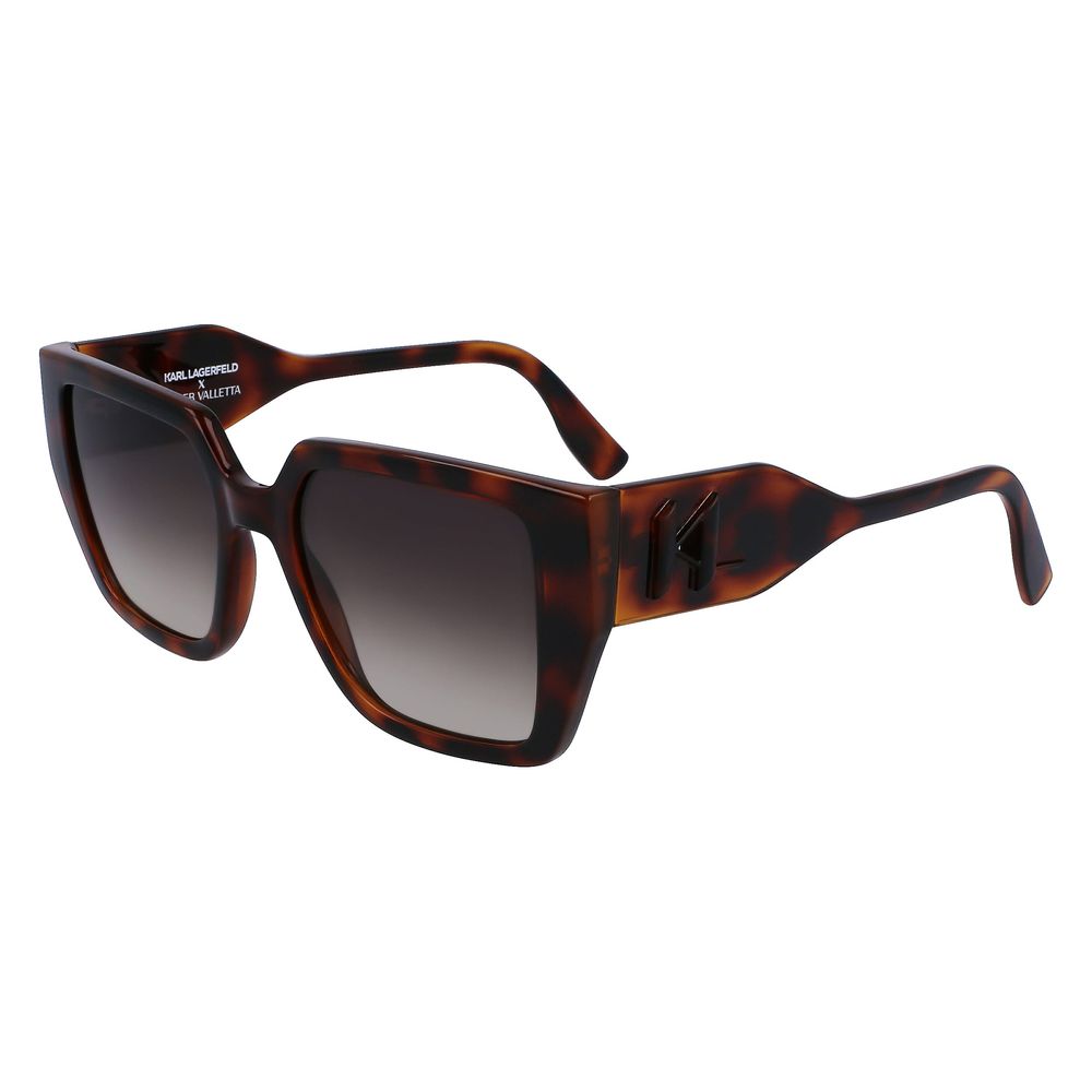 Karl Lagerfeld Women’s Sunglasses – Brown Injected Frame, Grey Lenses