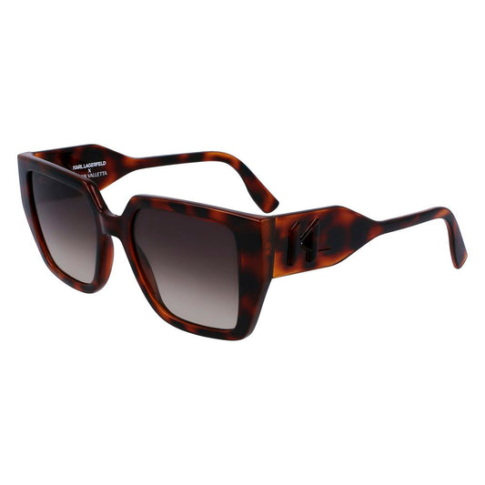 Karl Lagerfeld Women’s Sunglasses – Brown Injected Frame, Grey Lenses