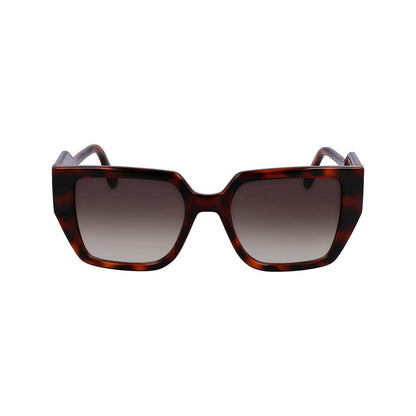 Karl Lagerfeld Women’s Sunglasses – Brown Injected Frame, Grey Lenses