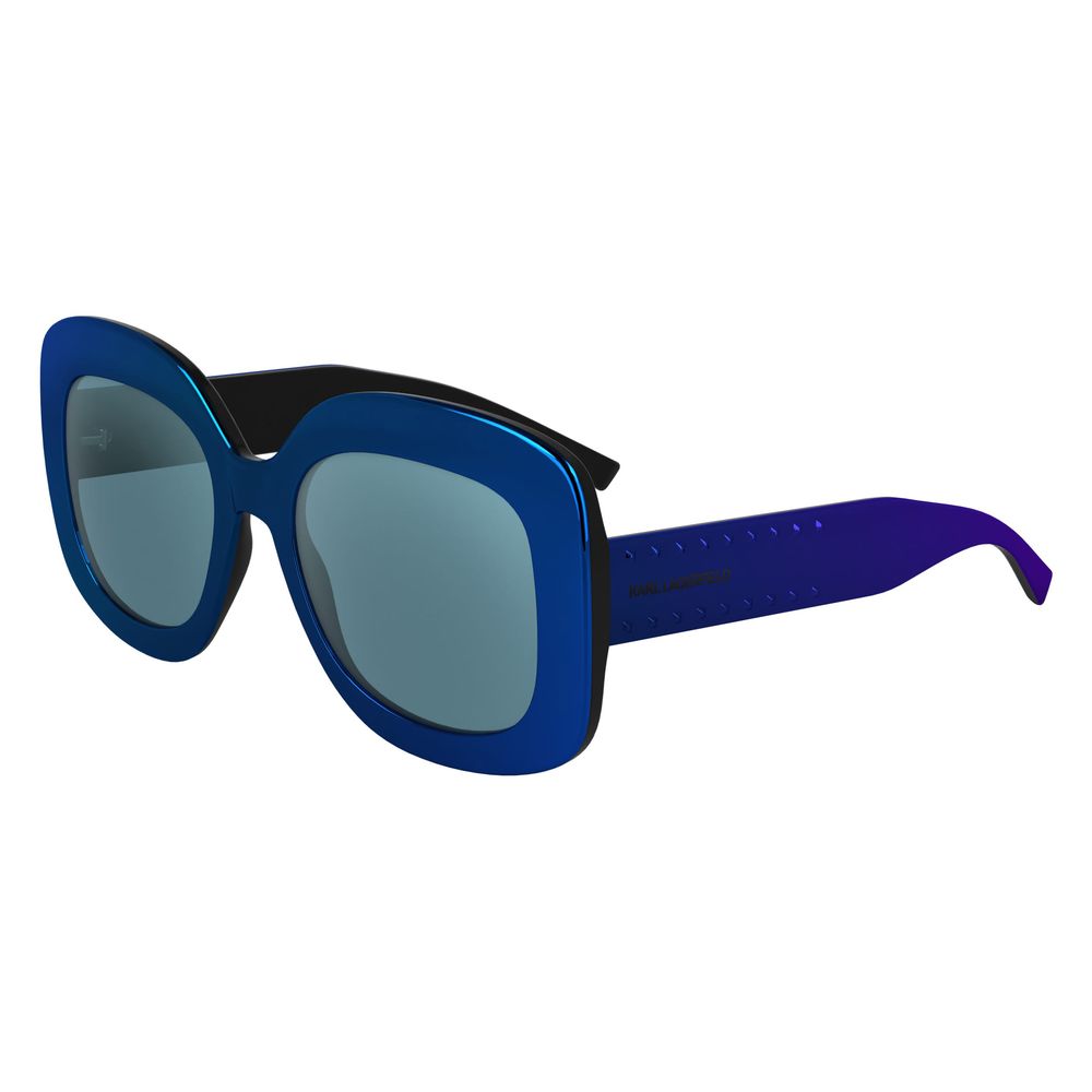 Karl Lagerfeld Women’s Sunglasses – Blue Injected Frame, 53mm Lenses