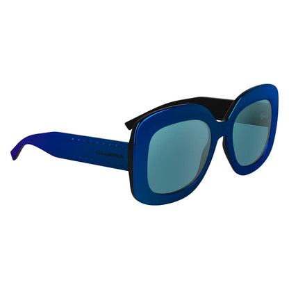 Karl Lagerfeld Women’s Sunglasses – Blue Injected Frame, 53mm Lenses