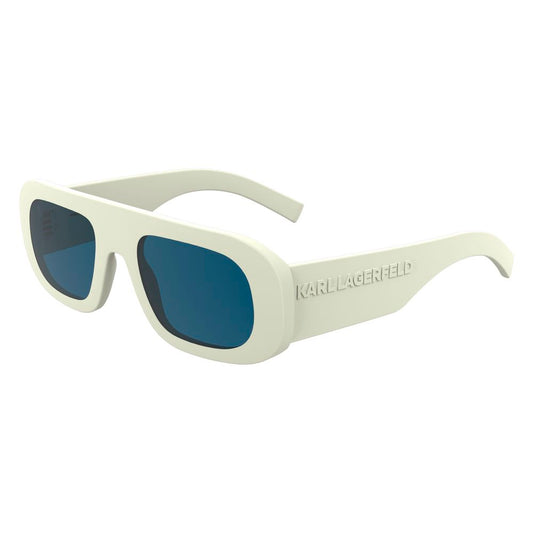 Karl Lagerfeld Men's Sunglasses – White Injected Frame, Blue Lenses