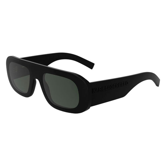 Karl Lagerfeld Men's Sunglasses – Black Injected Frame, Grey Lenses