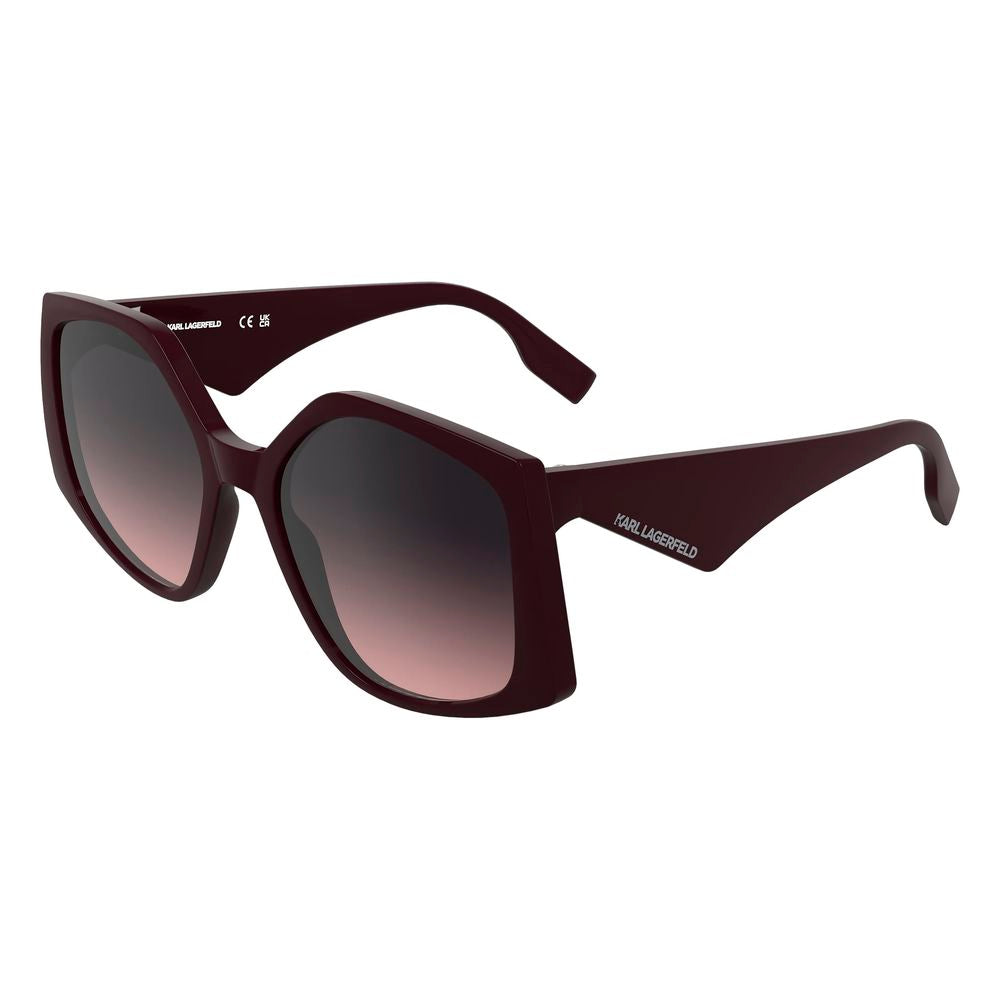 Karl Lagerfeld Women’s Sunglasses – Red Injected Frame, Gradient Lenses
