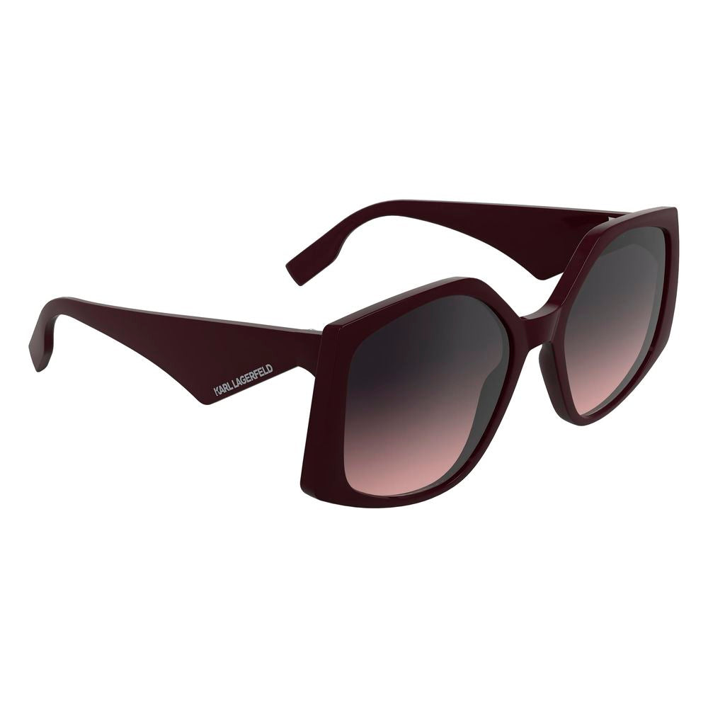 Karl Lagerfeld Women’s Sunglasses – Red Injected Frame, Gradient Lenses