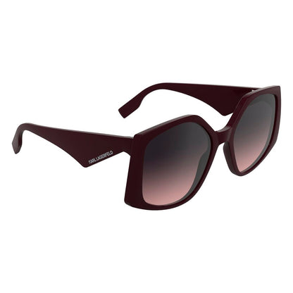 Karl Lagerfeld Women’s Sunglasses – Red Injected Frame, Gradient Lenses