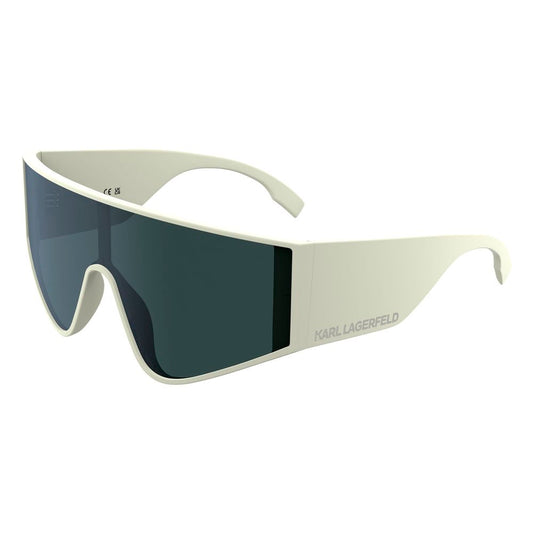 Karl Lagerfeld Unisex Sunglasses – White Injected Frame, Blue Lenses