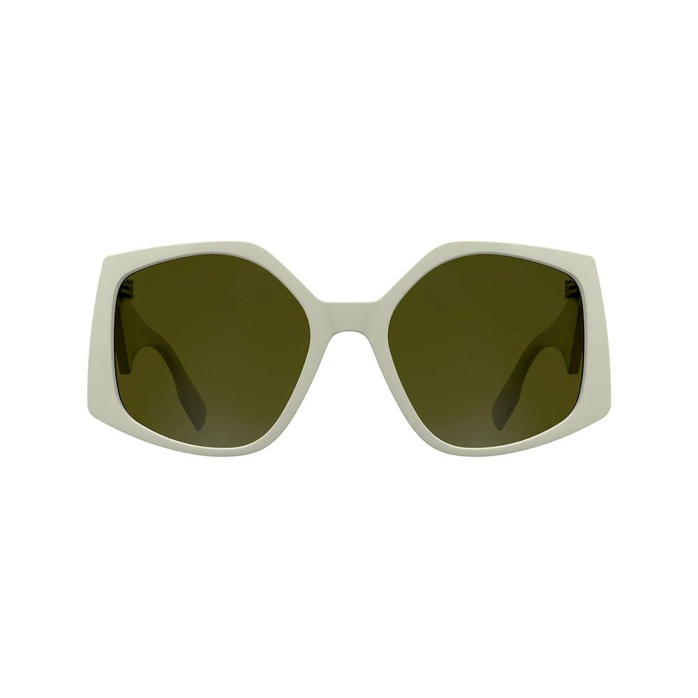 Karl Lagerfeld Women’s Sunglasses – White Injected Frame, Green Lenses