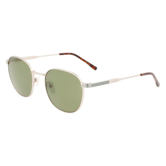 Lacoste Unisex Sunglasses – Grey Metal Frame with Green Lenses
