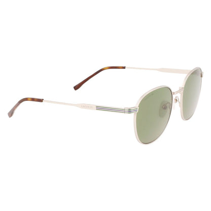 Lacoste Unisex Sunglasses – Grey Metal Frame with Green Lenses