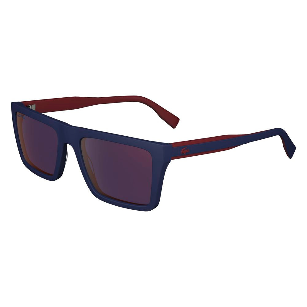 Lacoste Men’s Sunglasses – Blue Injected Frame, Purple Lenses