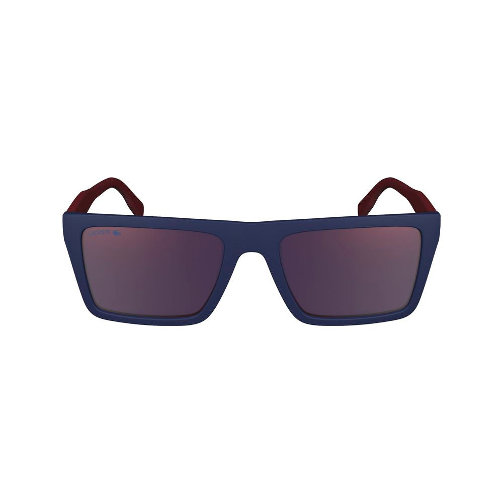 Lacoste Men’s Sunglasses – Blue Injected Frame, Purple Lenses
