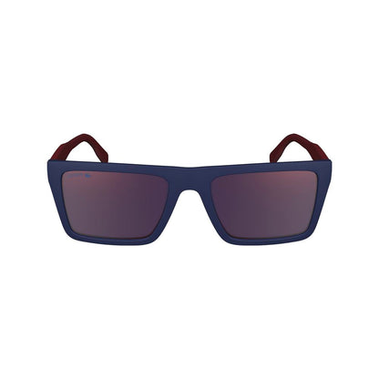 Lacoste Men’s Sunglasses – Blue Injected Frame, Purple Lenses