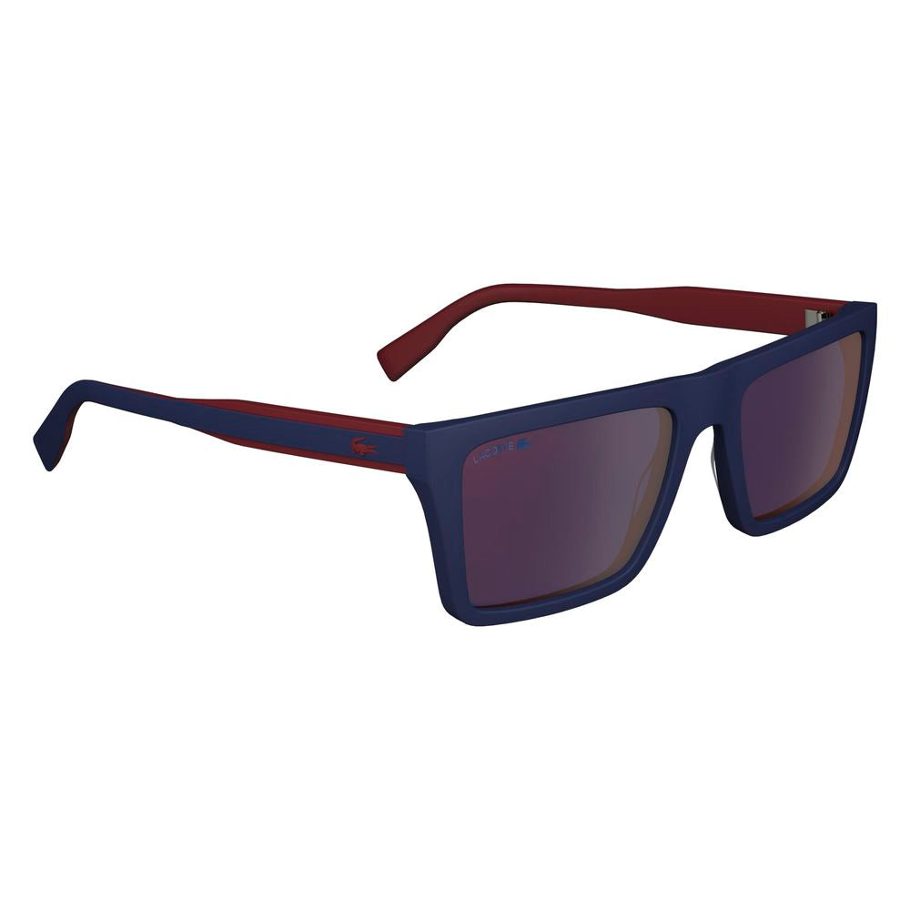 Lacoste Men’s Sunglasses – Blue Injected Frame, Purple Lenses