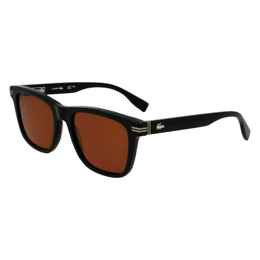 Lacoste Men's Sunglasses – Black Acetate Frame, Brown Lenses