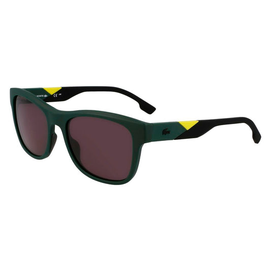 Lacoste Men’s Sunglasses – Green Injected Frame, Grey Lenses