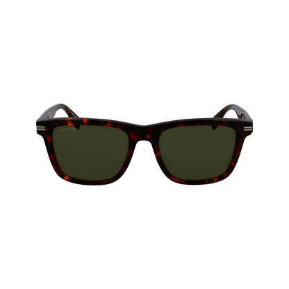 Lacoste Men’s Sunglasses – Brown Acetate Frame, Green Lenses
