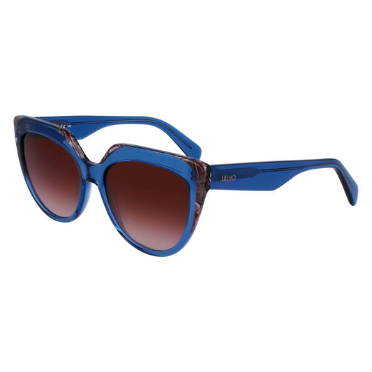 Liu Jo Women’s Sunglasses – Blue Acetate Frame, Grey Lenses