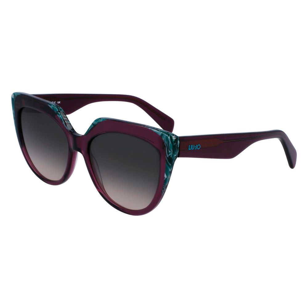 Liu Jo Women's Sunglasses – Purple Acetate Frame, Green Lenses