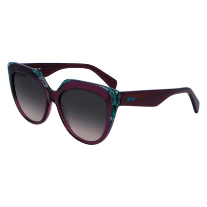 Liu Jo Women's Sunglasses – Purple Acetate Frame, Green Lenses