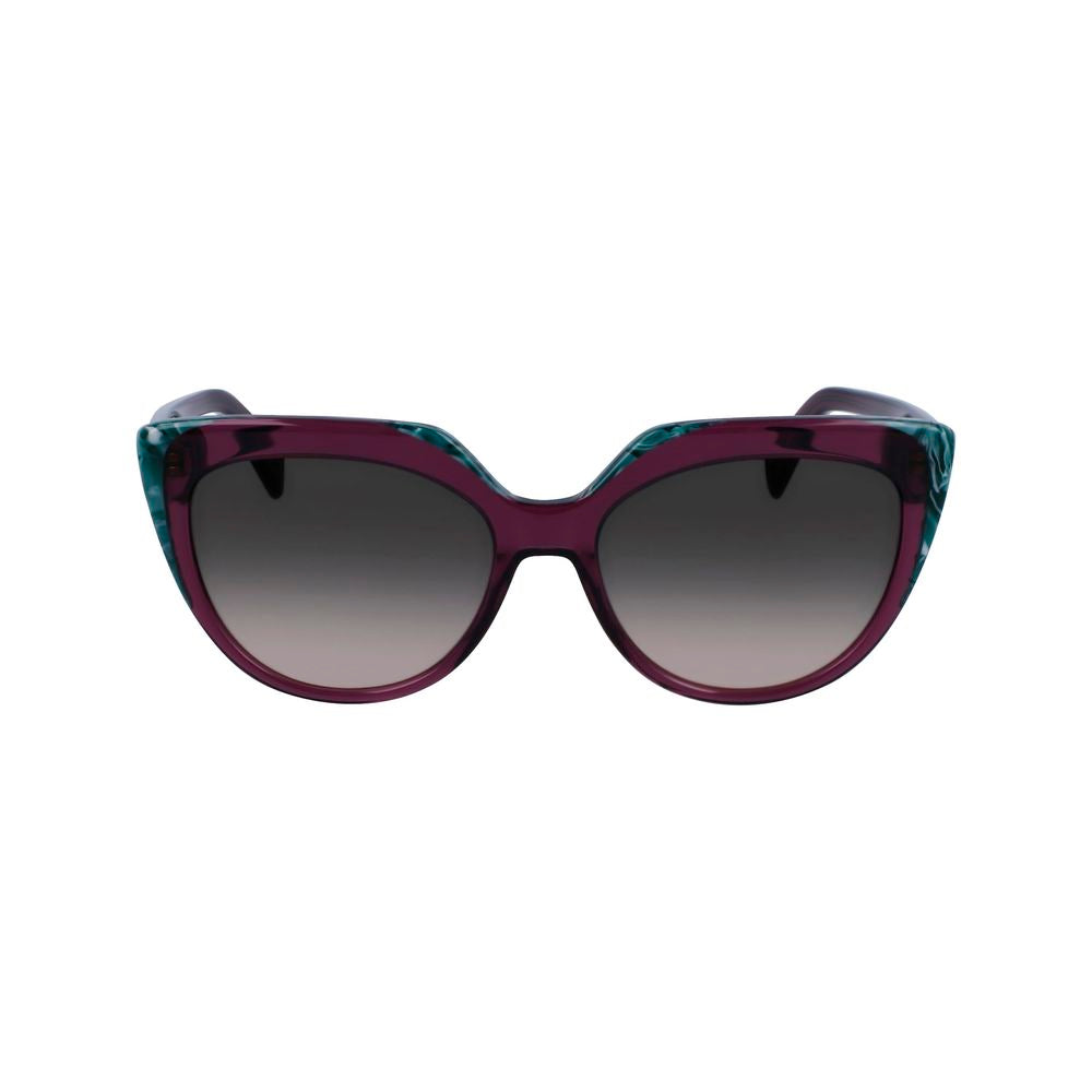 Liu Jo Women's Sunglasses – Purple Acetate Frame, Green Lenses