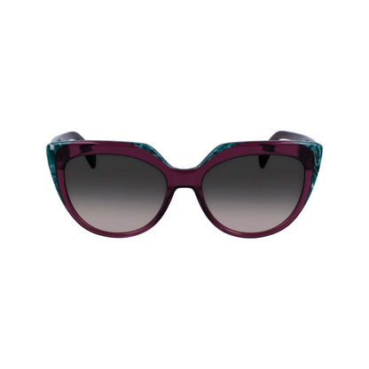 Liu Jo Women's Sunglasses – Purple Acetate Frame, Green Lenses