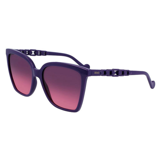 Liu Jo Women’s Sunglasses – Purple Injected Frame, Pink Lenses