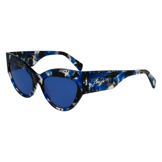 Liu Jo Women’s Sunglasses – Black Acetate Frame, Category 3 UV Protection