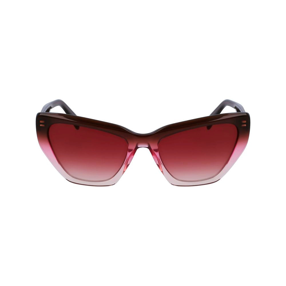 Liu Jo Women’s Sunglasses – Brown Acetate Frame, Pink Lenses