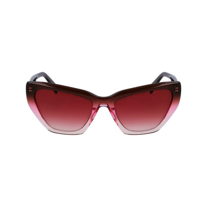 Liu Jo Women’s Sunglasses – Brown Acetate Frame, Pink Lenses