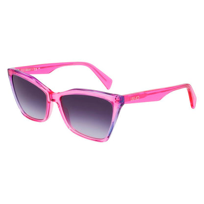 Liu Jo Women’s Sunglasses – Pink Acetate Frame, Blue Lenses