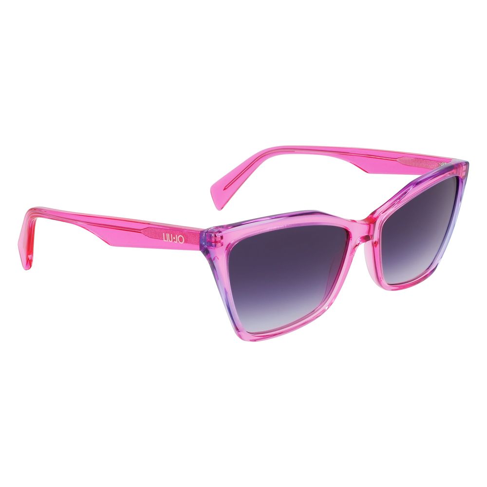 Liu Jo Women’s Sunglasses – Pink Acetate Frame, Blue Lenses
