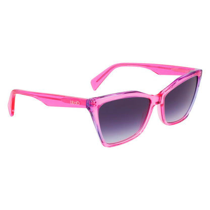 Liu Jo Women’s Sunglasses – Pink Acetate Frame, Blue Lenses