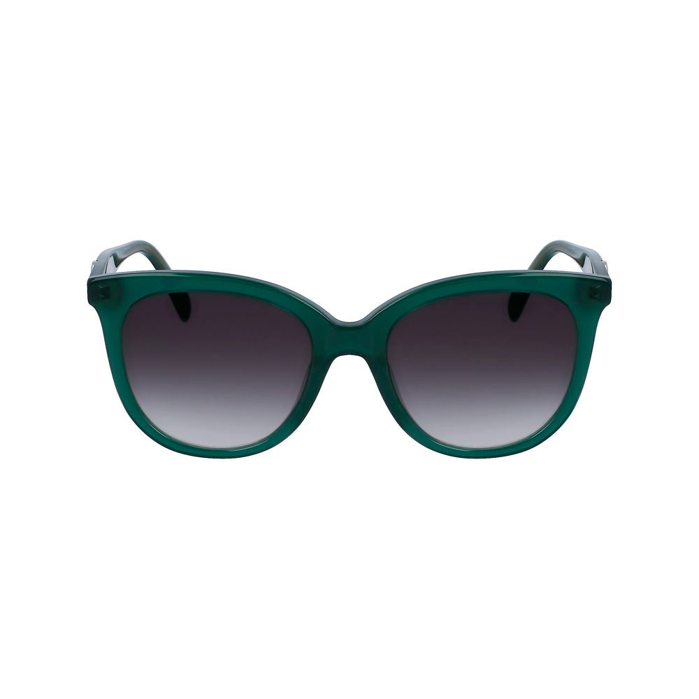Longchamp Women’s Bicolor Sunglasses – Green Acetate Frame, Grey Gradient Lenses